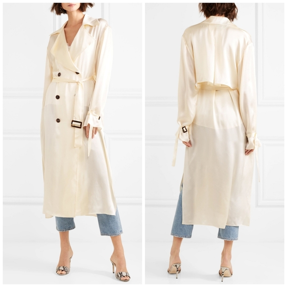 SOLD 💔💯 Magda Butrym Punta Cana Silk Trench Coat - Picture 8 of 8